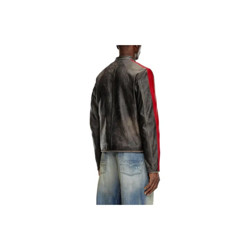 DIESEL Distressed L Renn Leather Jacket-3