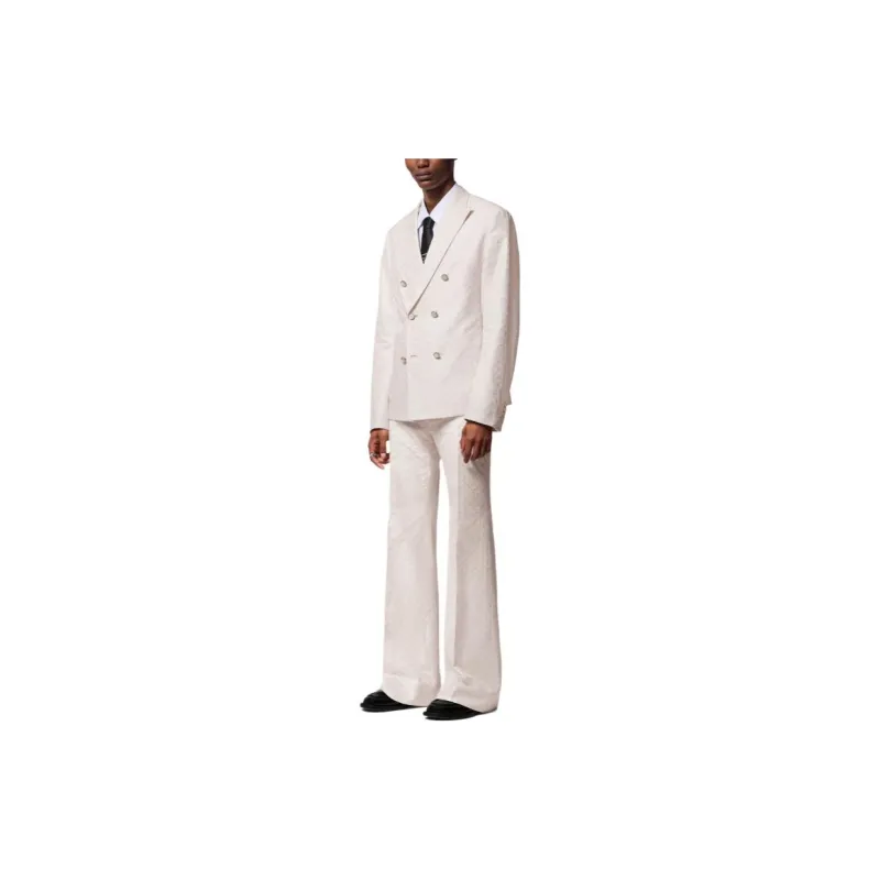 LOUIS VUITTON Double Breasted Silk And Cotton Blend Tailored Jacket-2