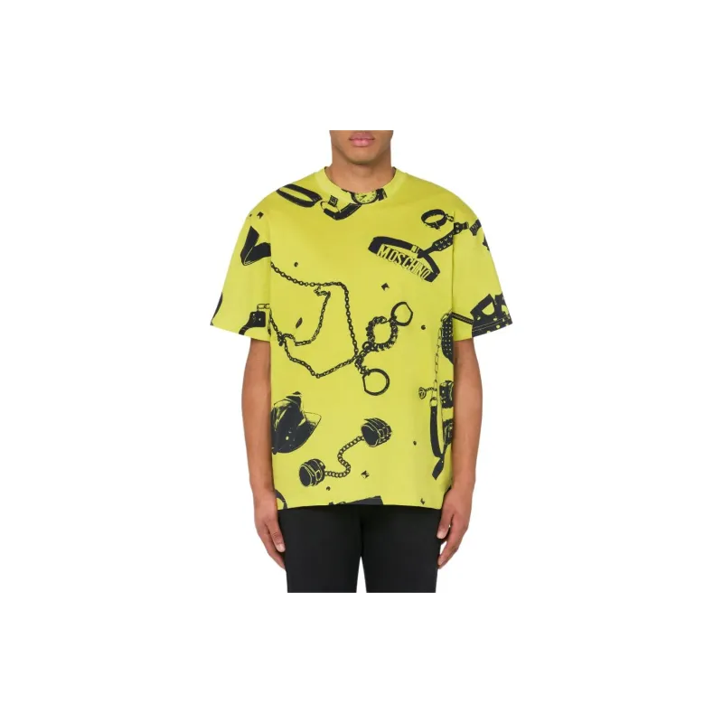 MOSCHINO Allover Moschino Items Jersey T-Shirt T-Shirt Men's Green-1