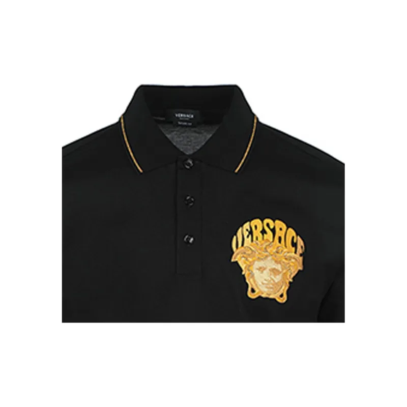 VERSACE SS22 Polo Shirt Men's Black-3