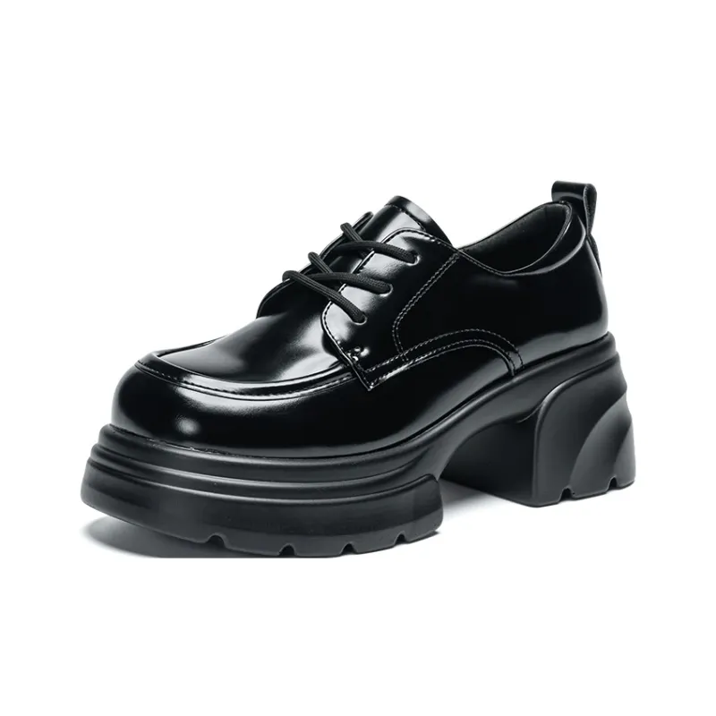 EXULL Q Versatile JK Commute Loafers 6cm Platform Women's Black-1