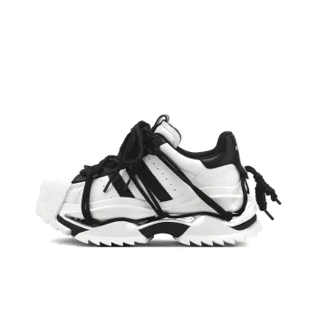 M88M Cushioning Anti Slip And Wear Resistant Low Top Chunky Sneakers Unisex Black White
