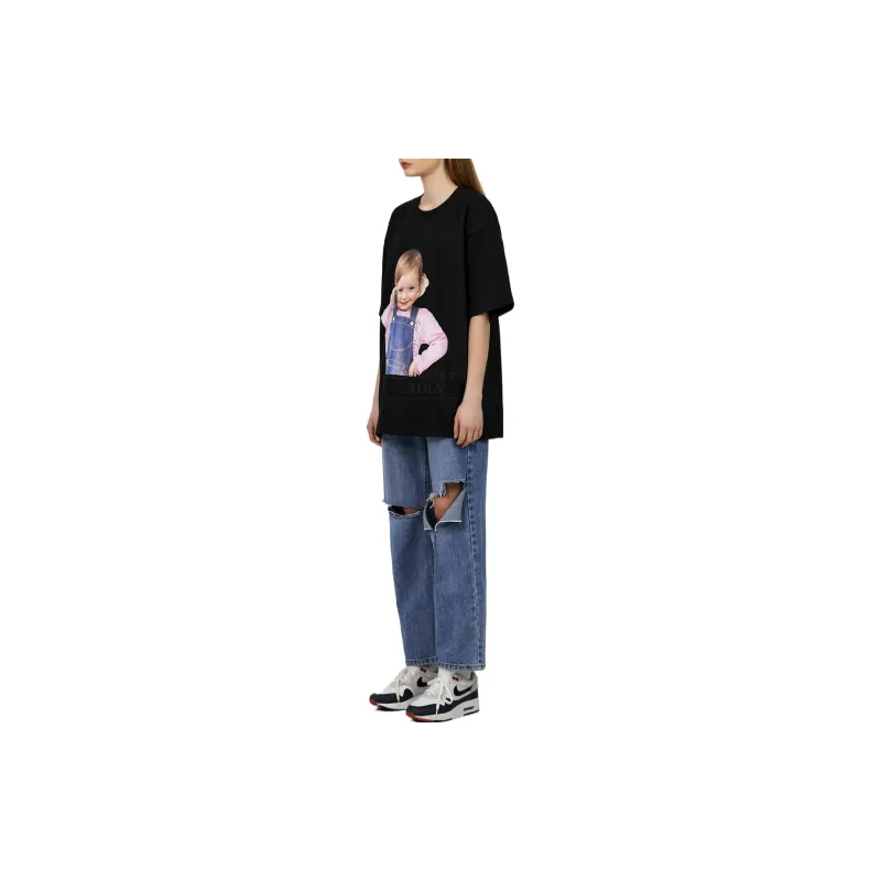 Acme De La Vie/ADLV SS22 Elbow Length Sleeved T Shirt Unisex Black-4