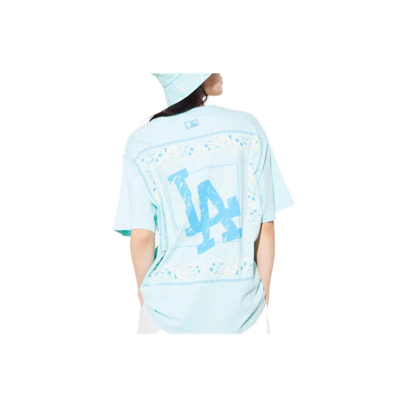 MLB Cashew Flower T Shirts Unisex Mint Green-3