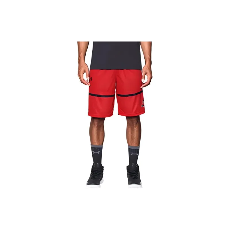 Under Armour Basketball Shorts Men's Red-4