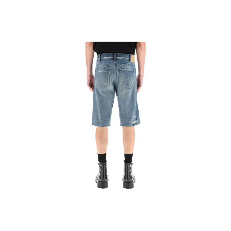CELINE Denim Shorts Men Blue-3