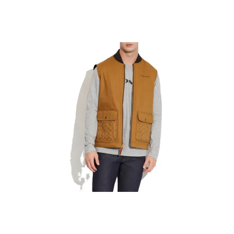 COACH Vests Men Khaki-2