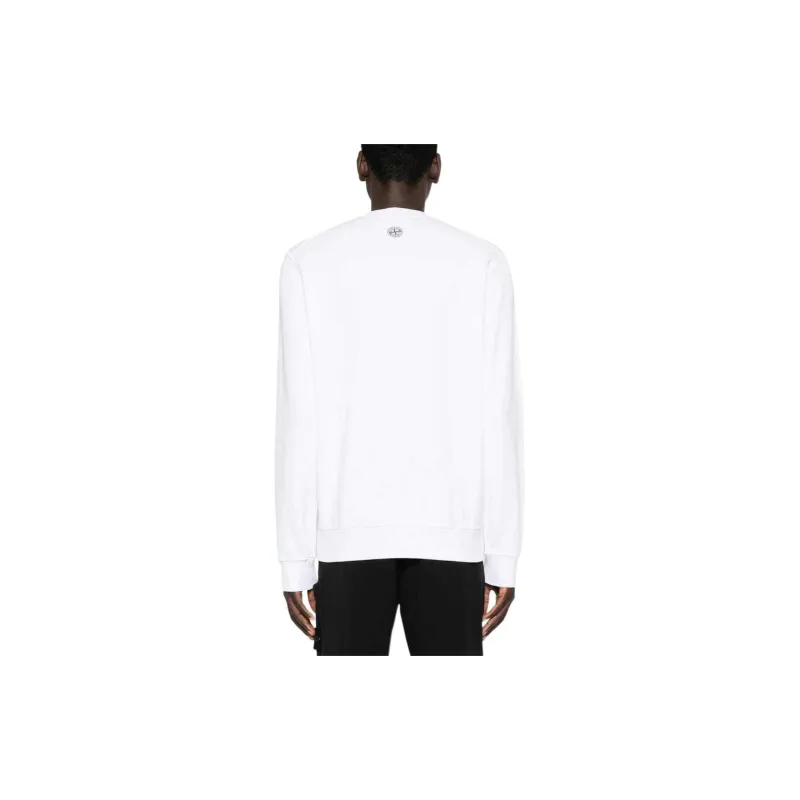 STONE ISLAND Logo Embossed Crewneck Sweatshirt-2