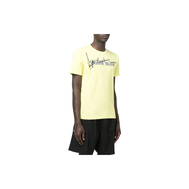 STONE ISLAND SS22 T Shirt Men's Light Yellow-3