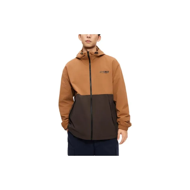 LiNing Lotus Leaf Jackets Coats Unisex Amber Brown-2