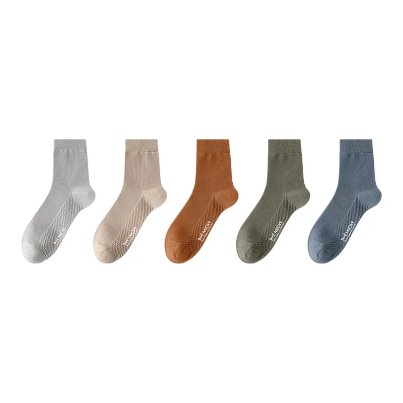 MIIOW Mid Calf Socks Men's 5 Pack-9