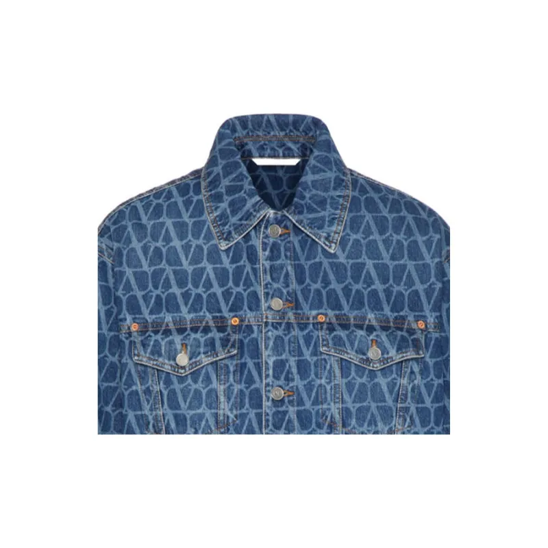 Valentino Toile Iconographe Denim Jacket-5