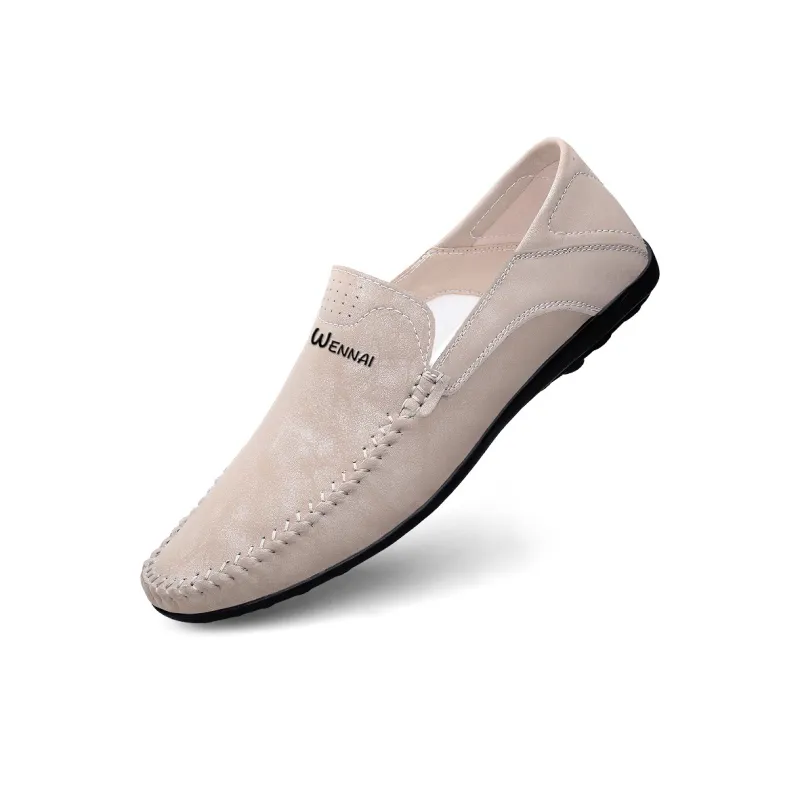 Wen Nai Gommino Loafers Men Black/Gray/Yellow Brown-8