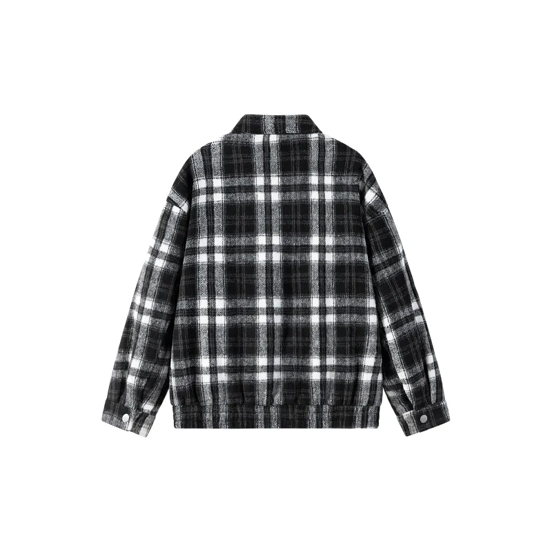 Hurley Jackets Coats Unisex Black White Plaid-1