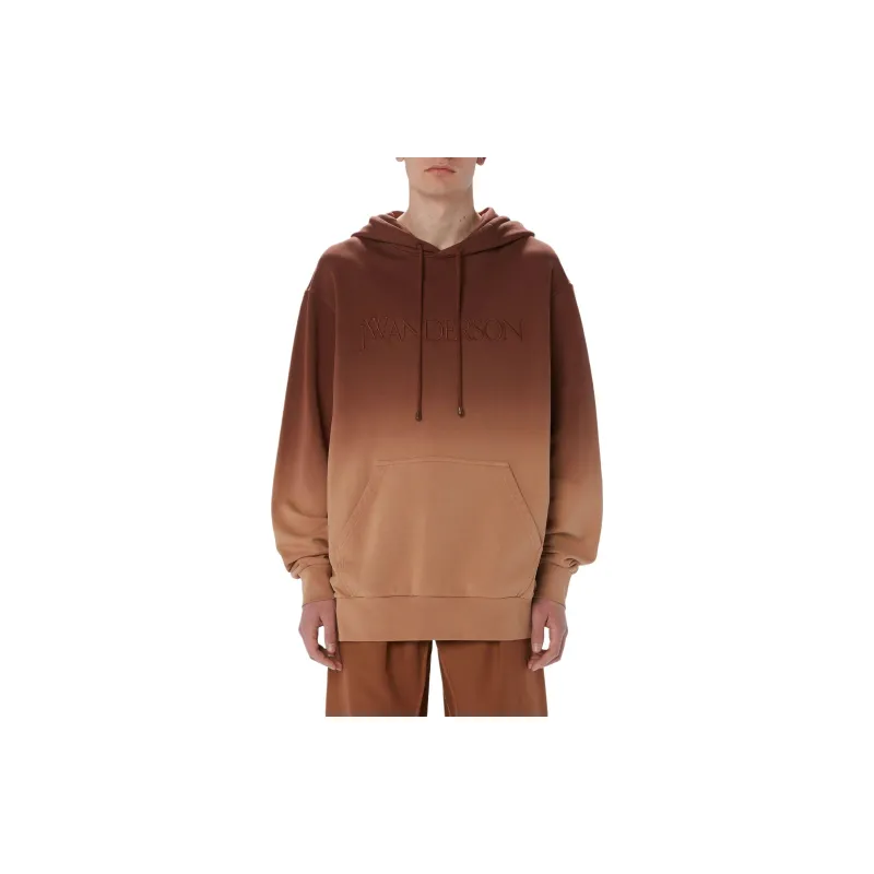 JW Anderson Logo embroidered Gradient effect Hoodie-1