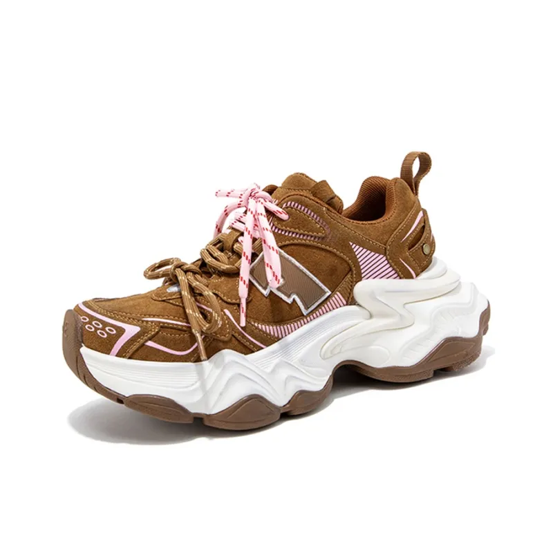FALLINMISS Star Sea Shoe Series Height Increasing Warmth Low-Top Chunky Sneakers Women's-26