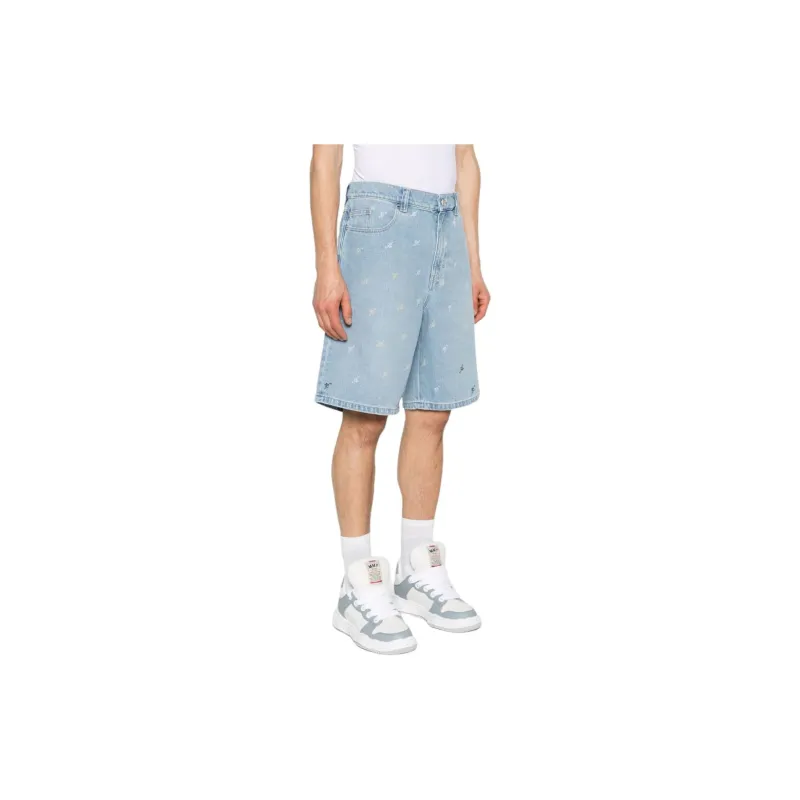 Axel Arigato Miles Logo Printed Denim Bermudsa Shorts-3