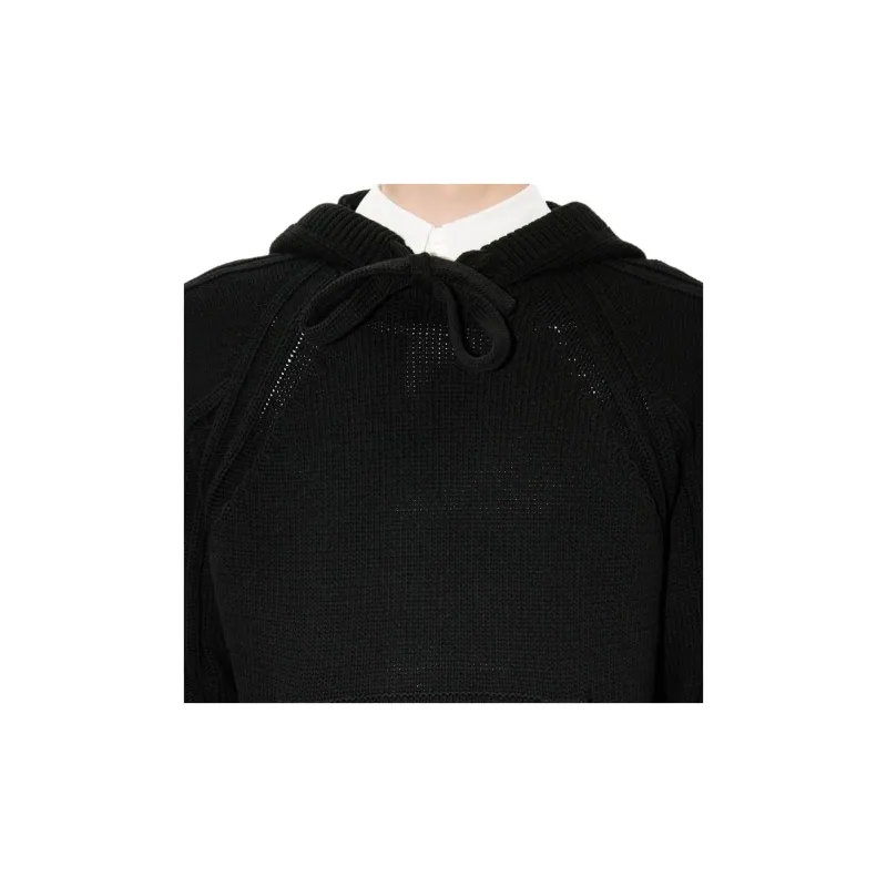 KENZO Hand Embroidered Cable Knitted Hoodie-4