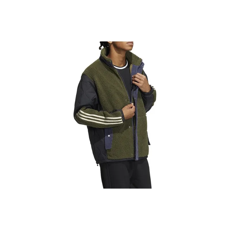Adidas Neo Velvet Jackets Men Green-3
