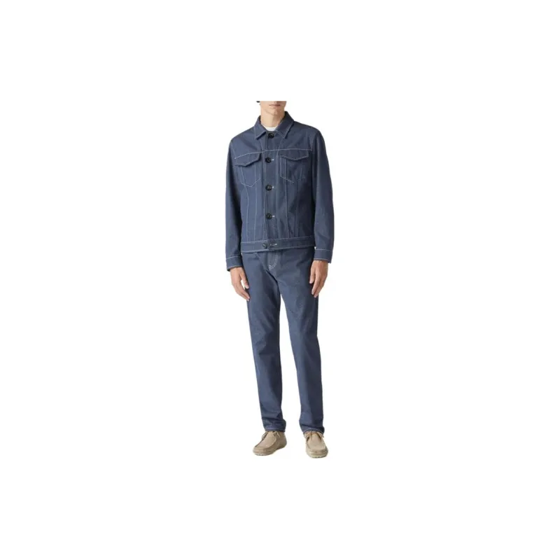 Loro Piana Quarona Trousers Jeans Men's Light Blue-2