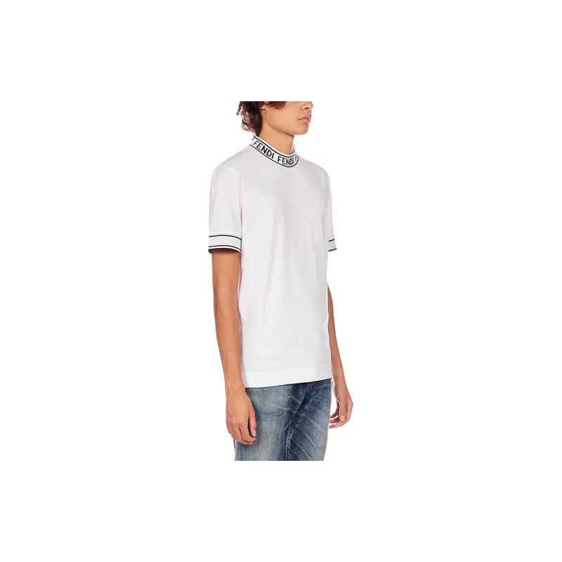 FENDI Short Sleeved Men's White-2