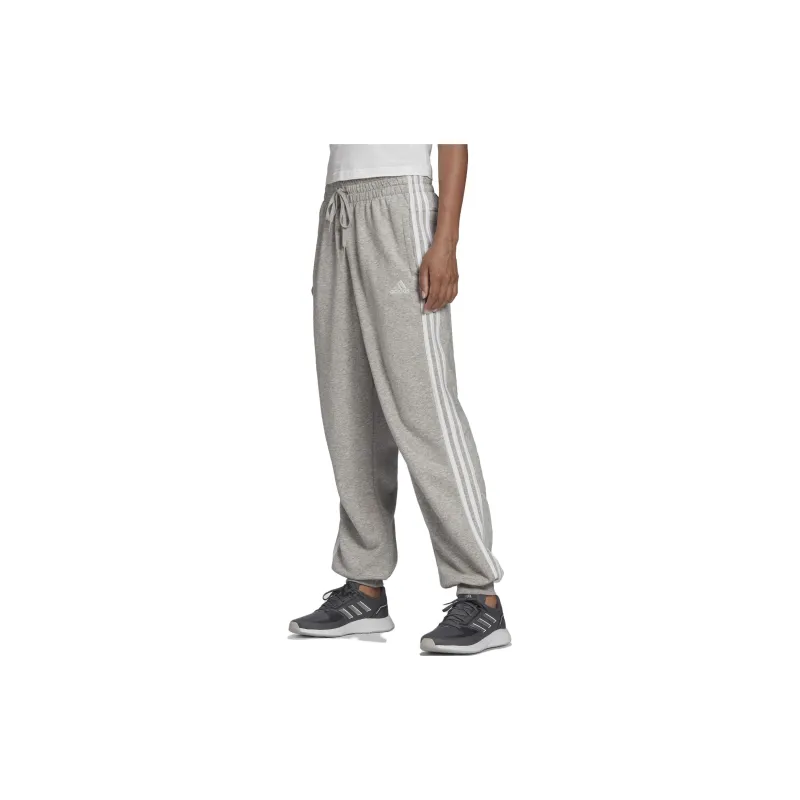 Adidas Knitted Sports Pants Women's Light Gray-2