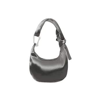 HELIOT EMIL Polyester Handbag Women's Liquid Metallic Silver
