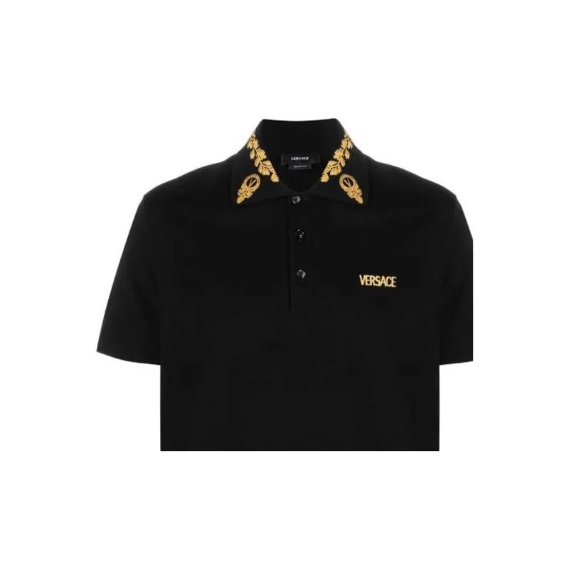 VERSACE SS23 Polo Shirt Men's Black-4