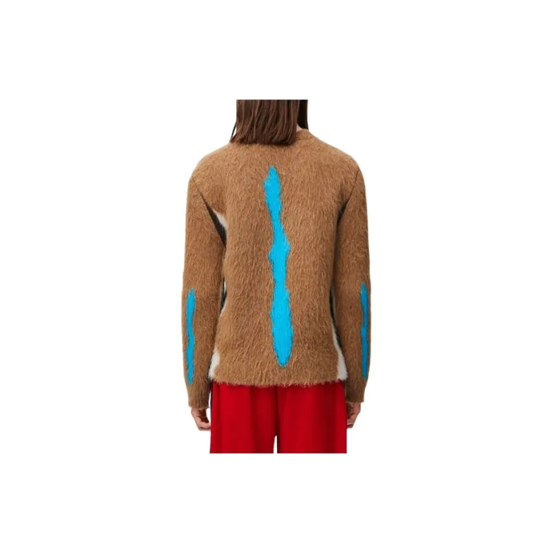 LOEWE Textured Fabric Long Sleeve Cardigan-3