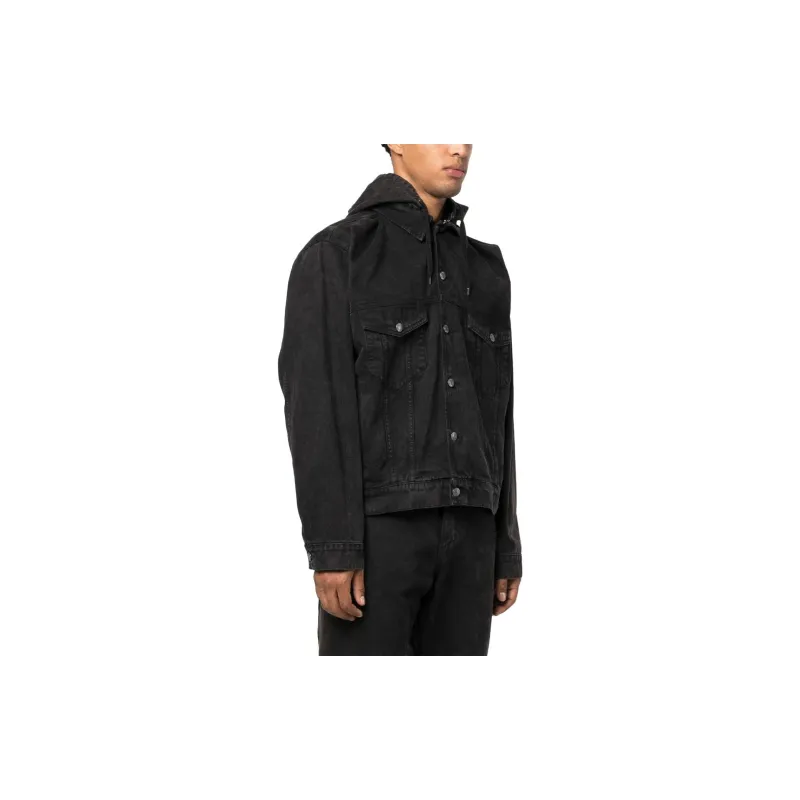 MOSCHINO Denim Jackets Men Black-3
