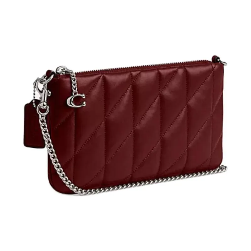 COACH Pouch Nappa Leather Clutch Trumpets Women's Burgundy-1