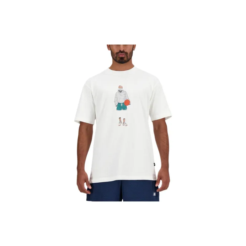New Balance Graphic Premium Sport Culture T Shirt Men's Sea Salt-2