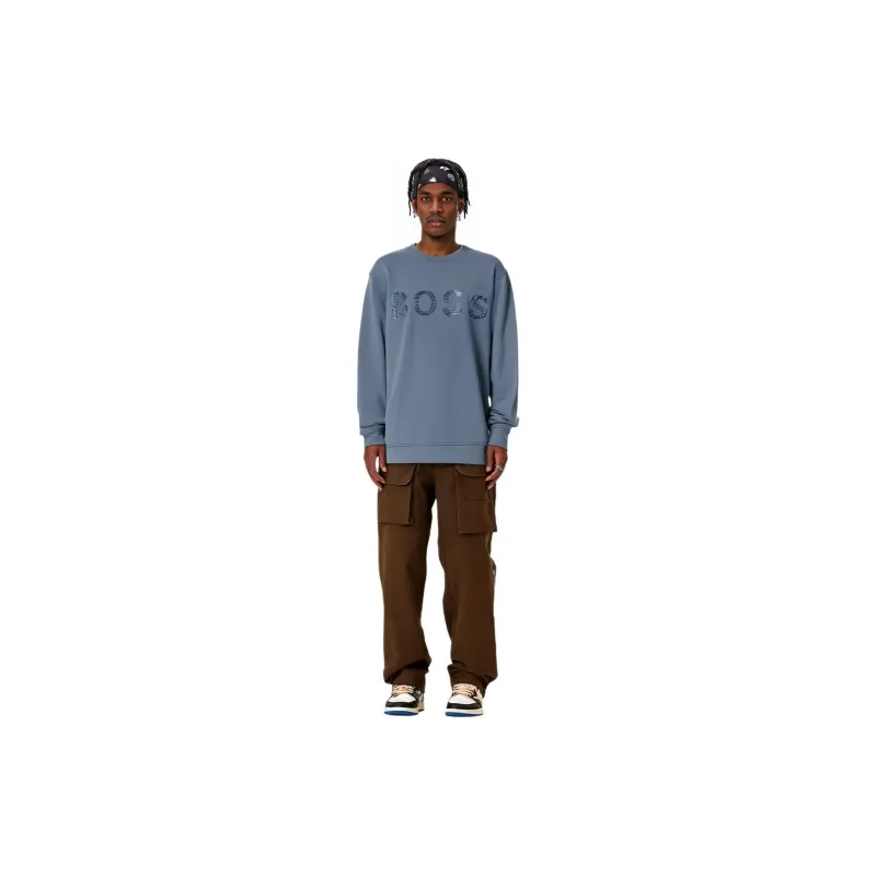HUGO BOSS Sweatshirts Men Gray Blue-2
