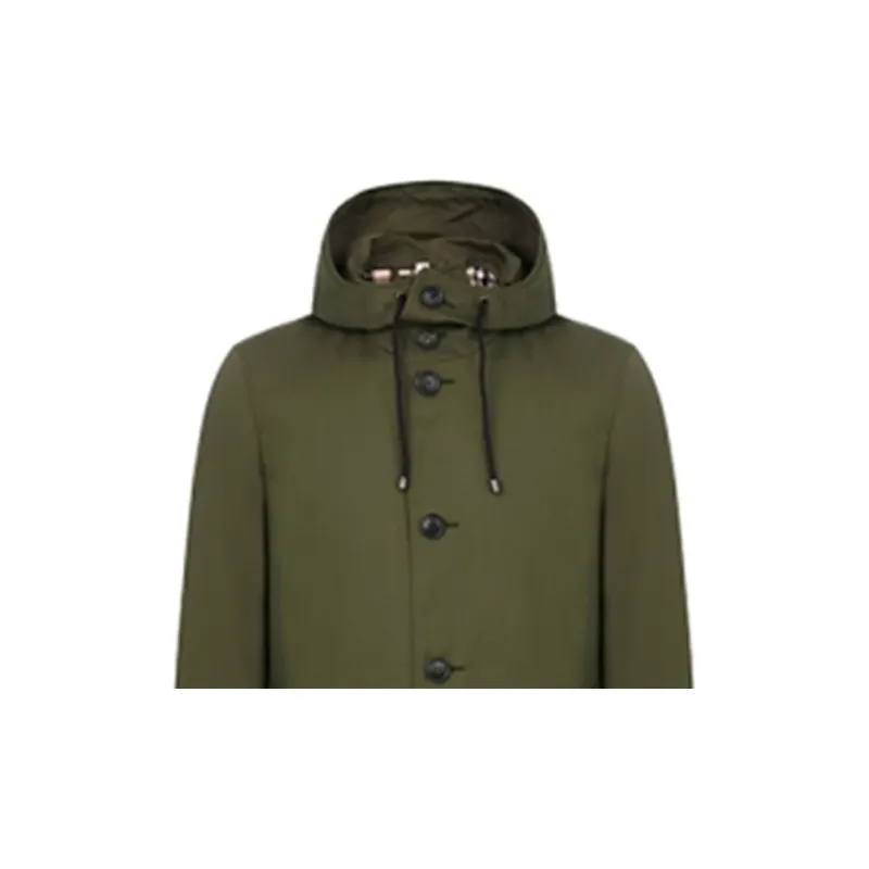 Burberry Trench Coats Men Army Green-2