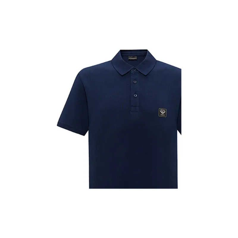 EMPORIO ARMANI SS24 Polo Shirt Men's Navy Blue-3