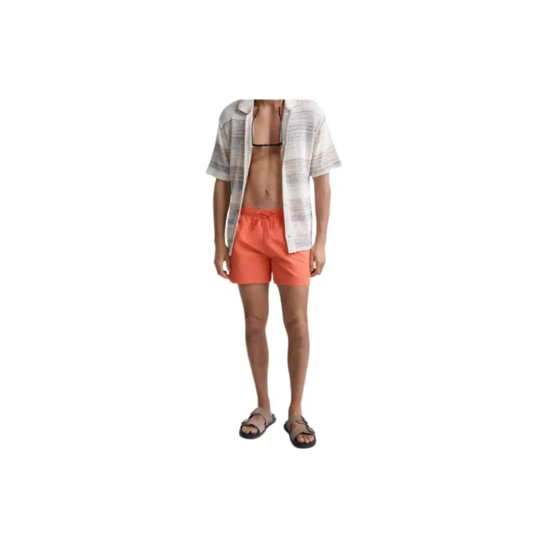 ZARA Beach Shorts Men Orange-2