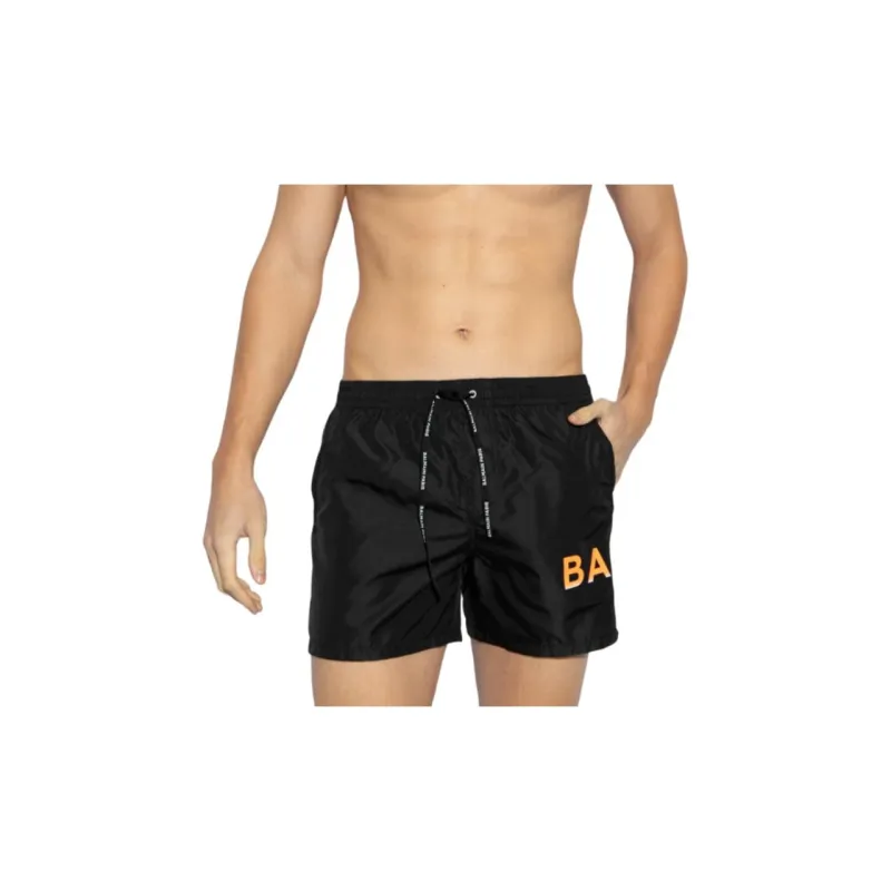BALMAIN Logo print Drawstring Swim Shorts-1