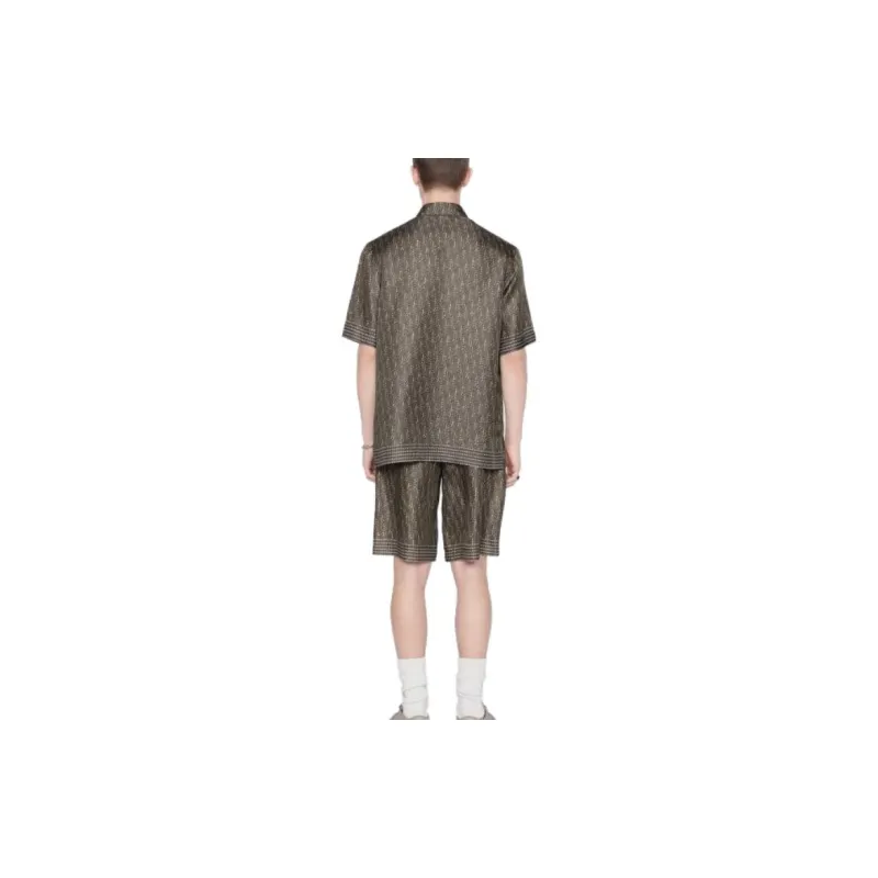 DIOR Casual Shorts Men Brown-3