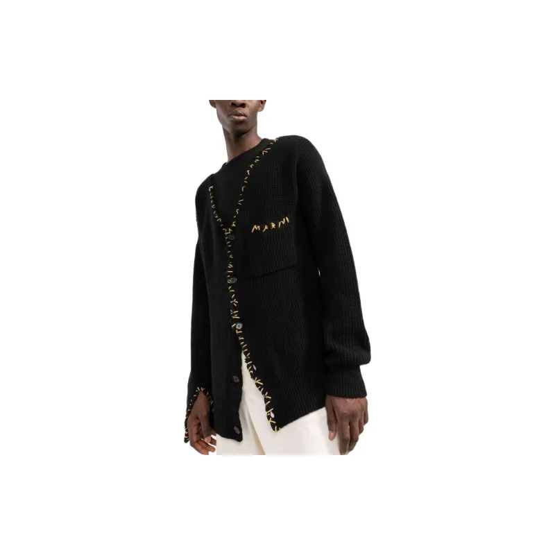 MARNI Long Sleeve V Neck Cardigan-3