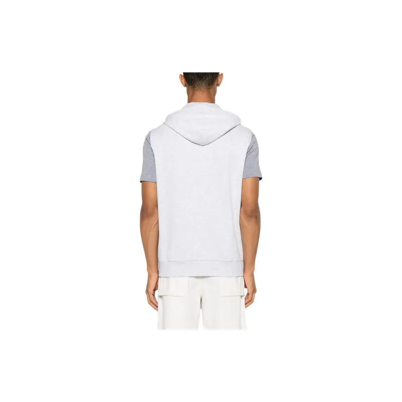 Brunello Cucinelli Drawstring Sleeveless Hoodie-2