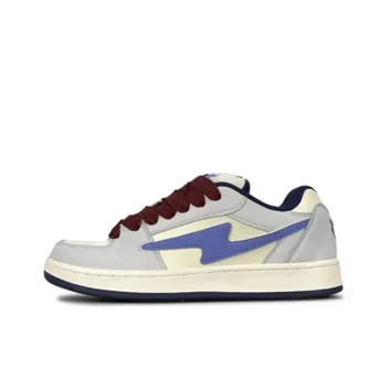 LIANGHUO Slip Resistant Impact Resistance Wear Resistant Low Top Skateboard Shoes Women's Lightning Blue