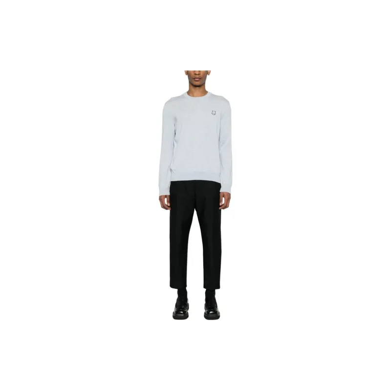 Maison Kitsune Bold Fox Head Patch Knitted Jumper-1