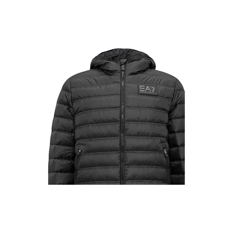 EMPORIO ARMANI Logo-patch Hooded Jacket-4