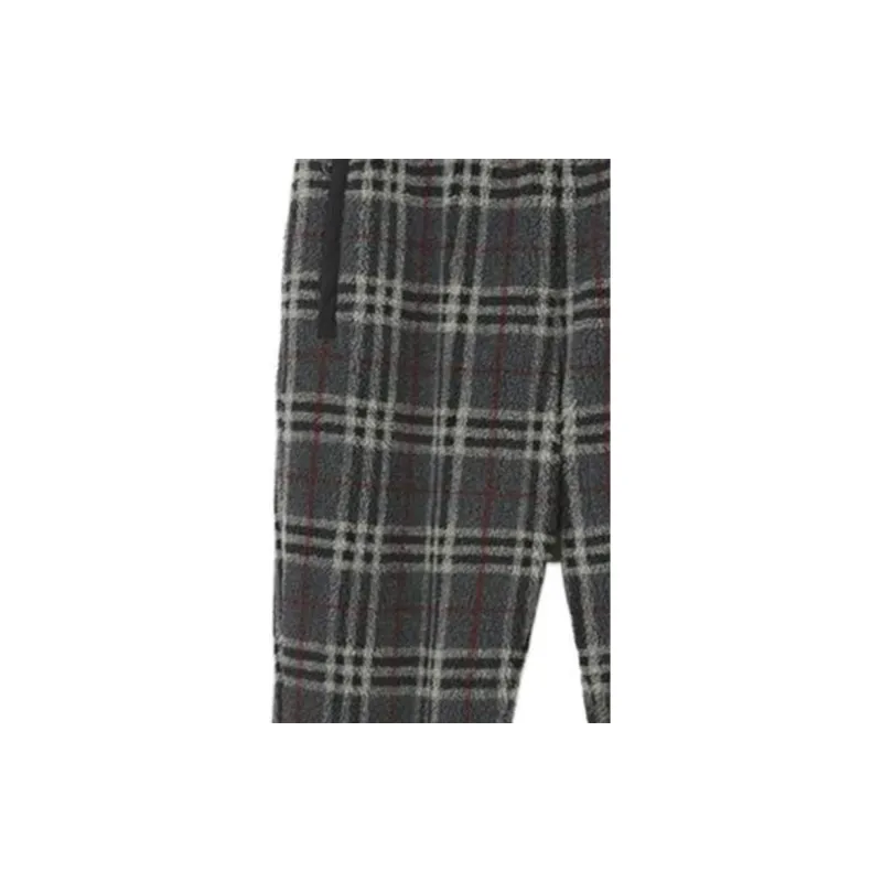 Burberry Dimitri Fleece Check Pants Dark Charcoal-4