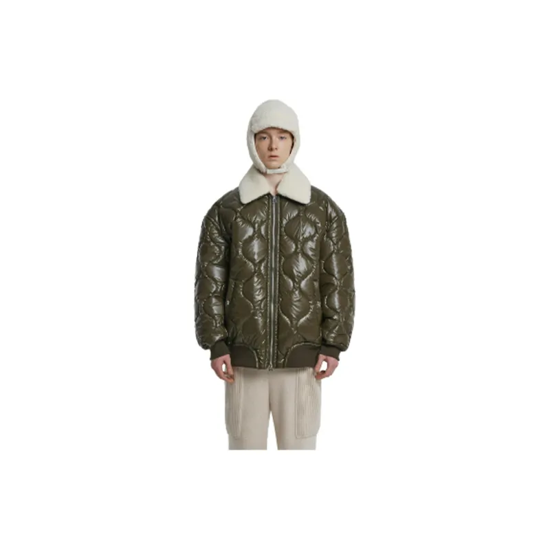 TRUNKPROJECT FW22 Solid Color Lapel Puffer Jacket Unisex Dark Brown-1