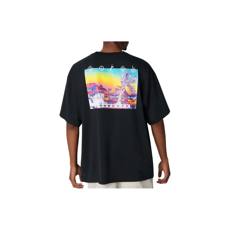 Converse Neon Horizon T Shirt Men's Black-2