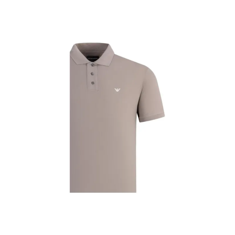EMPORIO ARMANI SS24 Polo Shirt Men's Light Coffee-7