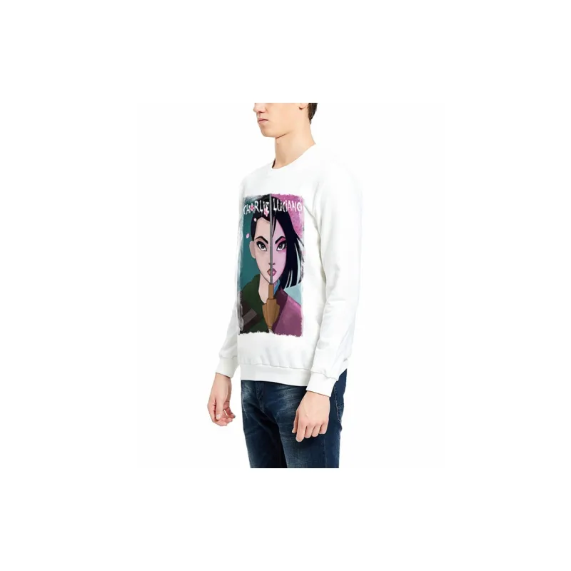 Charlie Luciano Sweatshirt Unisex White-4