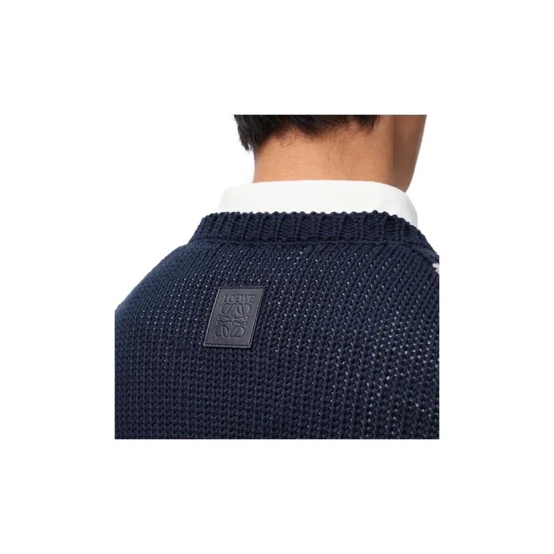 LOEWE FW24 Knitwear Men's Marine Blue-4