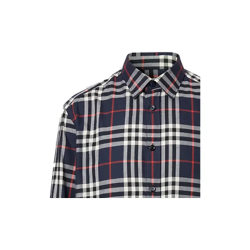 Burberry Vintage Shirt Men's Marine Blue-6